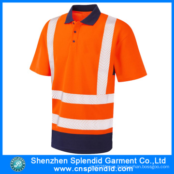 Bulk Wholesale Work Clothes Reflective Uniform Polo T Shirt